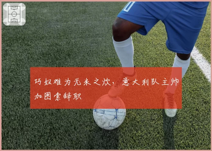 巧妇难为无米之炊，意大利队主帅加图索辞职